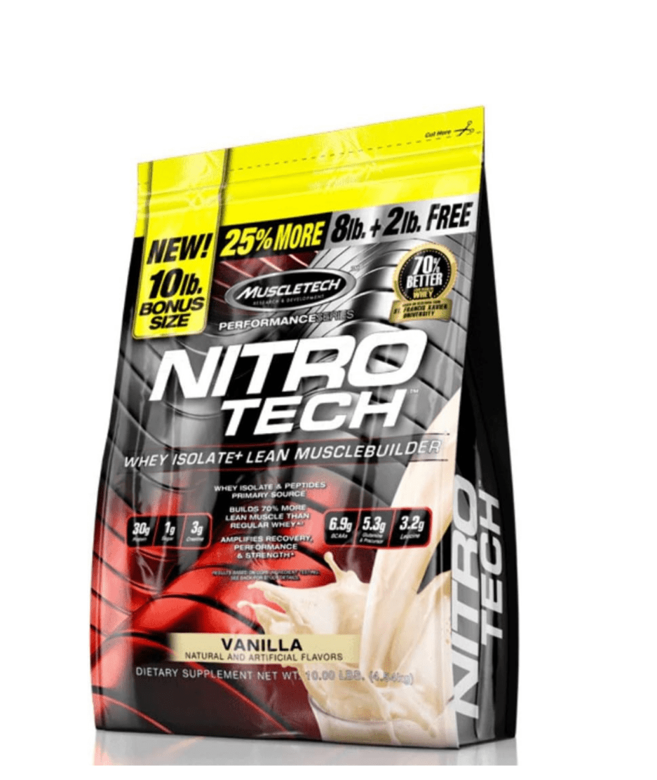 "Powerful Protein & Creatine: MuscleTech Nitro-Tech 10 lb"