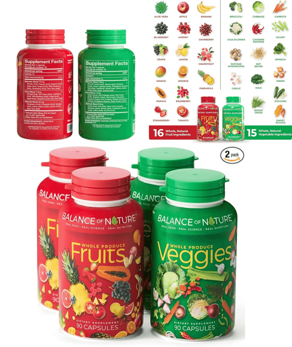 "Complete Whole Food Supplement: 90 Fruit, 90 Veggie Caps" Mata D