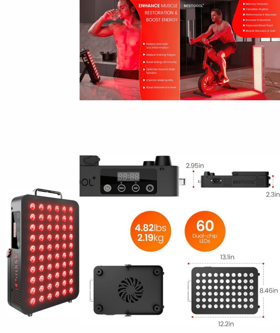 Bestqool Red Light Therapy: Clinical Grade 660nm/850nm LEDs