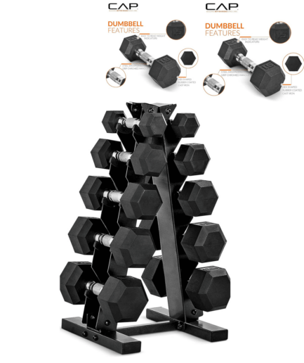 "CAP Barbell Dumbbell Set: 150lbs & 210lbs Options for Enhanced Workouts"