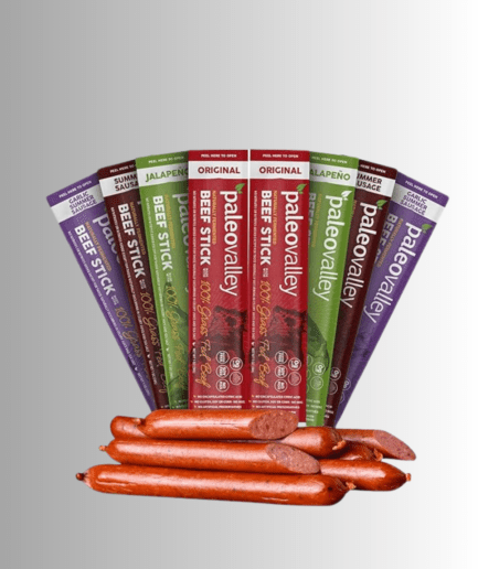 "Paleovalley Beef Sticks: Gluten-Free, High-Protein Snack"