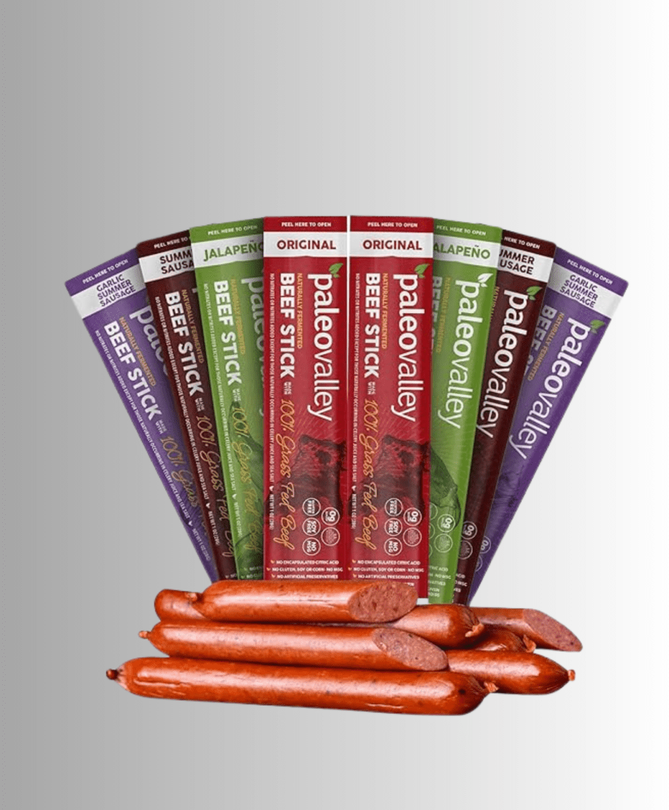 "Paleovalley Beef Sticks: Gluten-Free, High-Protein Snack"